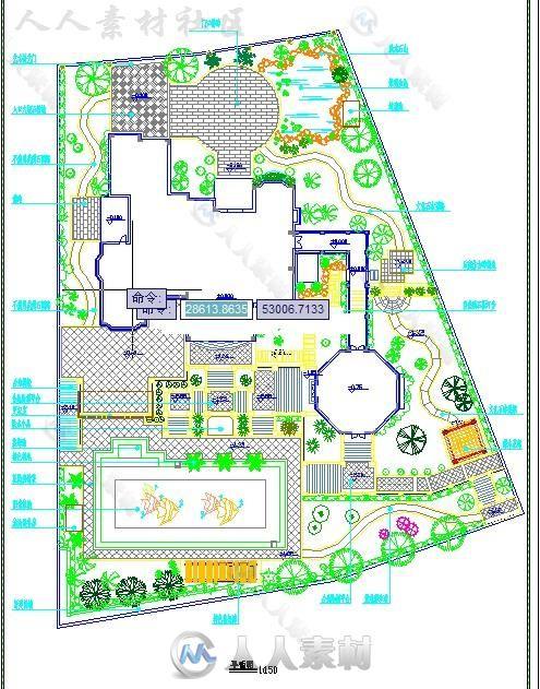 40套别墅庭院私家花园景观设计园林cad平面图